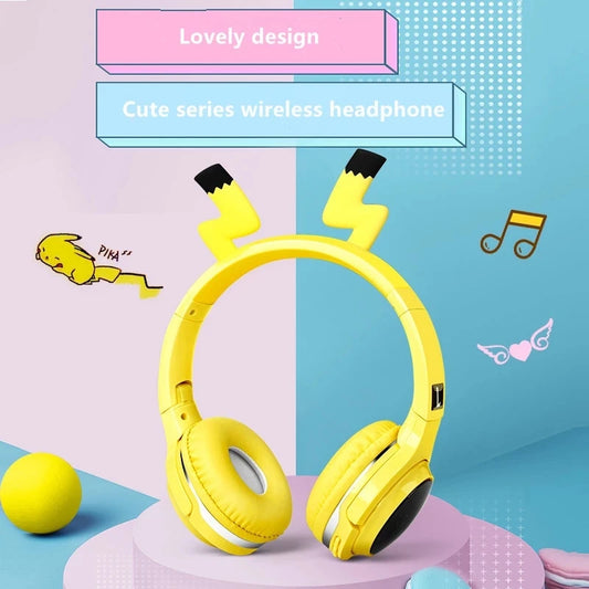 Fone de ouvido infantil - Fone sem fio para crianças Cartoon Pokémon Brinquedos, utilidades, decoração, garrafas, boias, tapetes, cobertas, miniaturas, canecas, mochilas, pelúcias, acessórios. Produtos Infantis